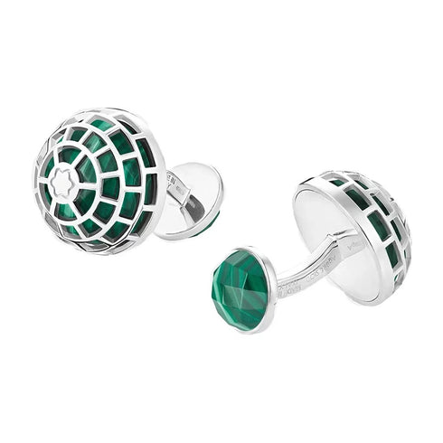Montblanc Meisterstuck Cufflinks with Malachite Stone - 1